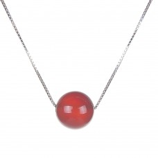 Natural Red Agate Pendant Necklace